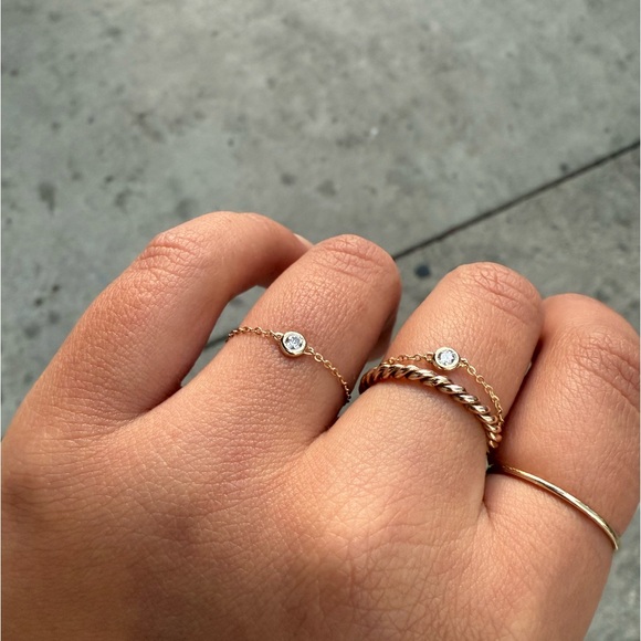 ✨NEW✨ Floating 💚 Emerald Ring 💎 14K Gold - Picture 4 of 7